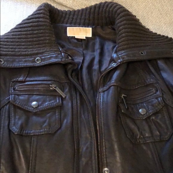 Michael Kors Brown leather jacket - Picture 3 of 8